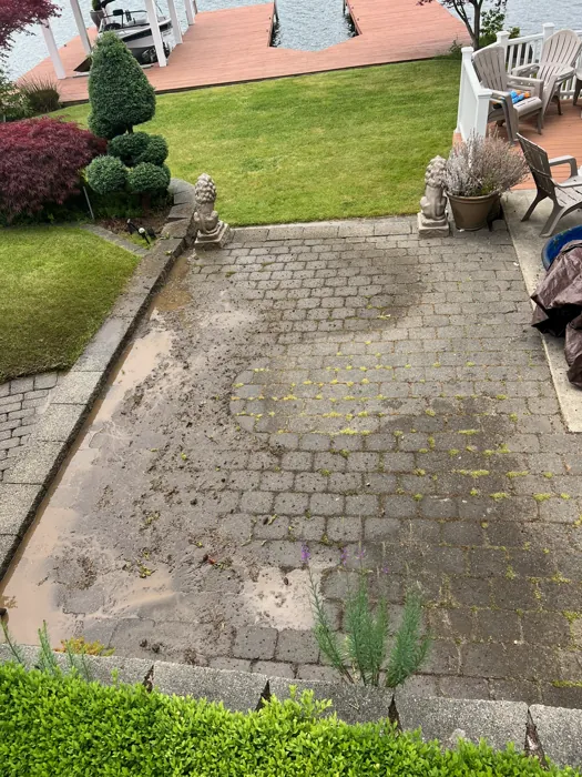 Paver patio and garden path