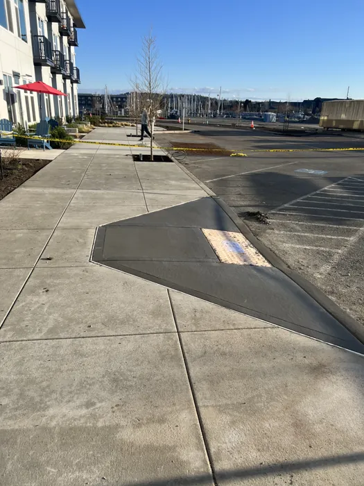 Concrete walkway with defined joints