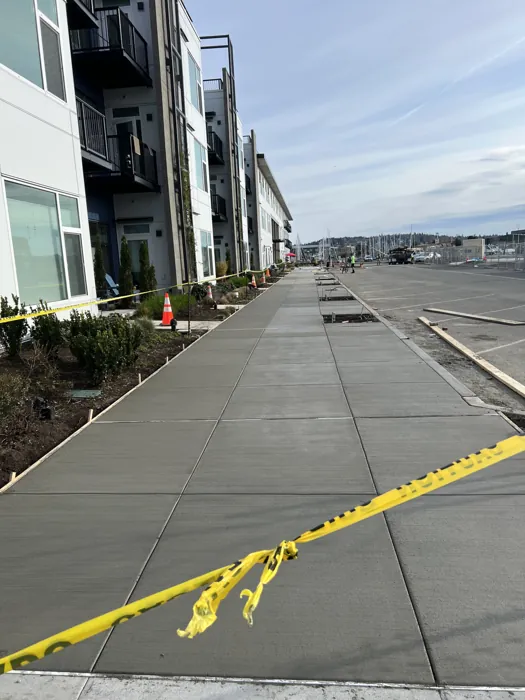 Concrete walkway with defined joints
