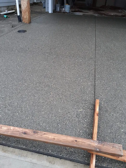 Exposed aggregate driveway detail