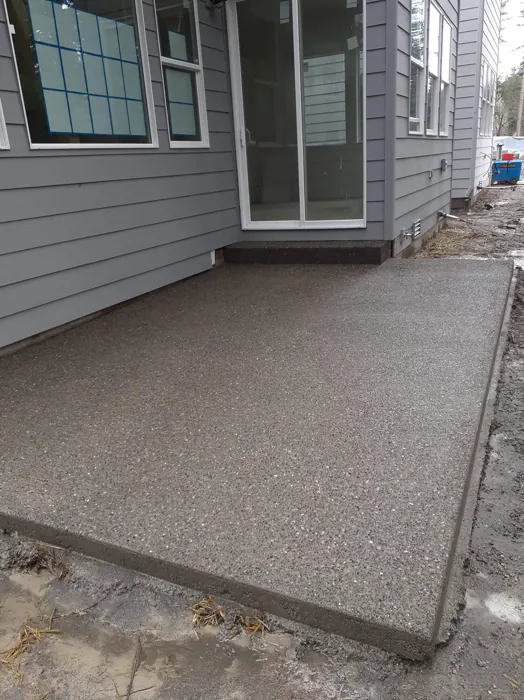 Exposed aggregate patio