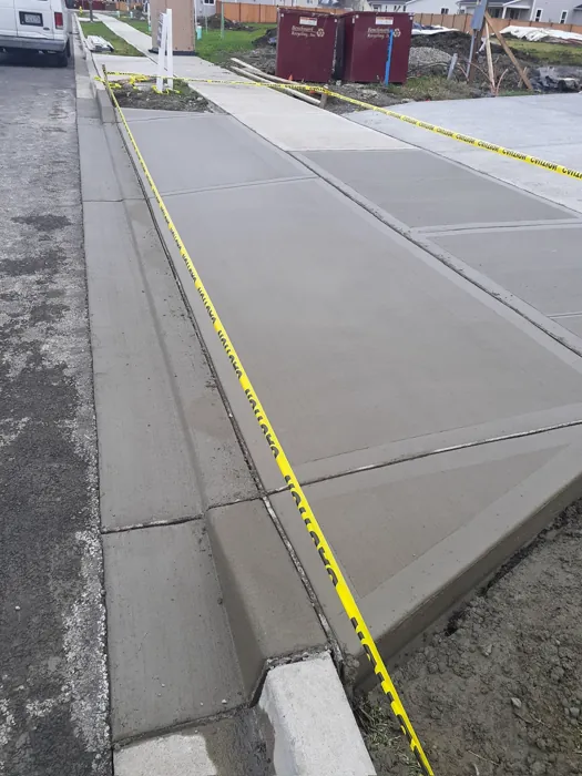 Concrete walkway with defined joints
