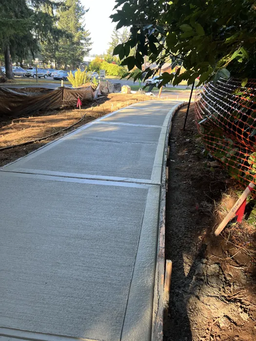Concrete walkway with defined joints