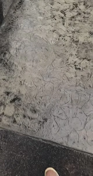 Stamped patio walkthrough