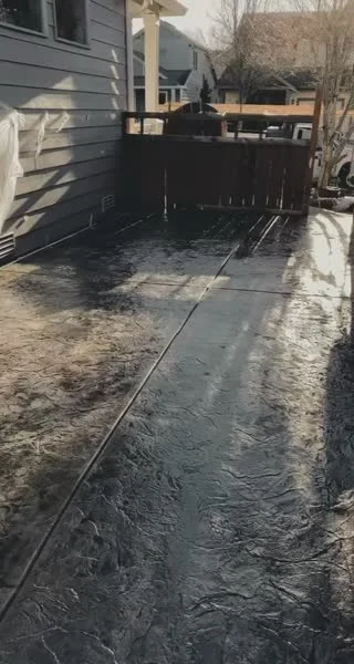 Stamped patio walkthrough