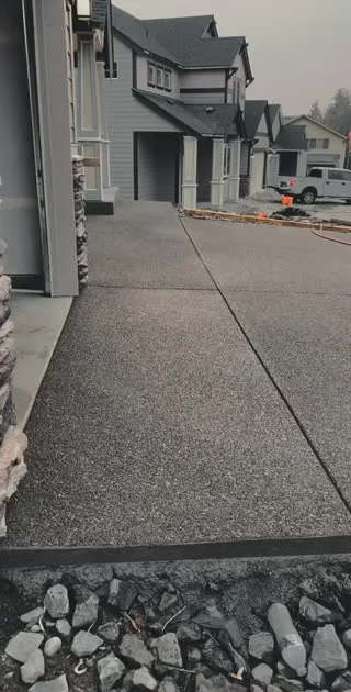 Exposed aggregate driveway walkthrough