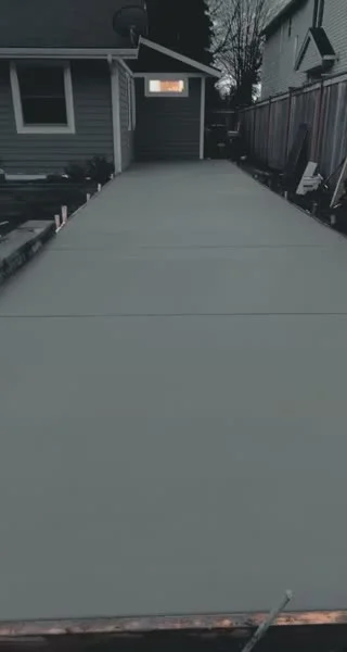 Concrete driveway walkthrough
