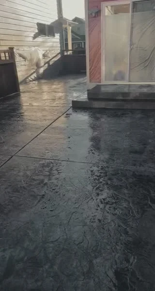 Stamped patio walkthrough