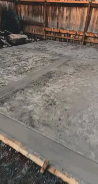 Stamped patio and connecting path